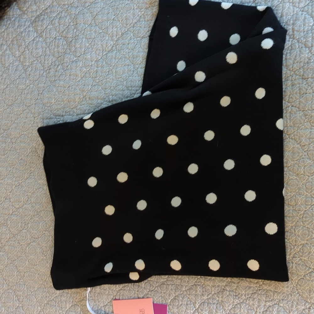 Polka Dot Midi Sweater Skirt